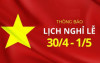 TRUNG TÂM Y TẾ THÀNH PHỐ BẮC GIANG THÔNG BÁO LỊCH NGHỈ LỄ 30/4 VÀ 01/5 NĂM 2025
