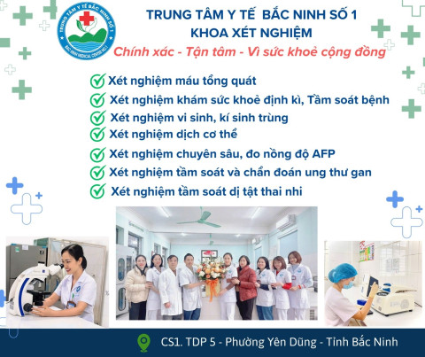 Khoa xét ngiệm Trung tâm Y tế Bắc Ninh số 1 xét nghiệm chuyên sâu máu đo nồng độ AFP