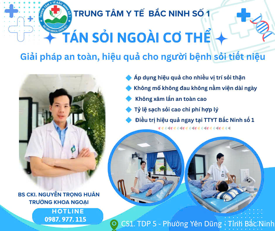 Tán sỏi ngoài cơ thể - giải pháp an toàn - hiệu quả cho người bệnh sỏi tiết niệu
